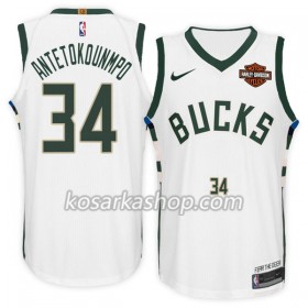 Dres Milwaukee Bucks Giannis Antetokounm 34 II Nike 2017-18 Bijela Swingman